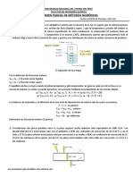 Primer Examen Parcial de Metodos Numericos