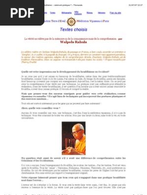 Walpolarahula Siddhartha Gautama Vipassanā - 