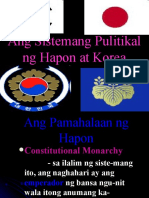 Ang Sistemang Pulitikal NG Hapon at Korea