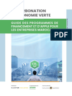 Guide Des Programmes de Financement Et D'appui Pour Les Entreprises Marocaines - Cluster Solaire