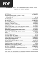 B18 American National Standards For Bolts, Nuts, Rivets, Screws, Washers, and Similar Fasteners