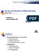 ME 462: Introduction To MEMS Fabrication: Spring 2022