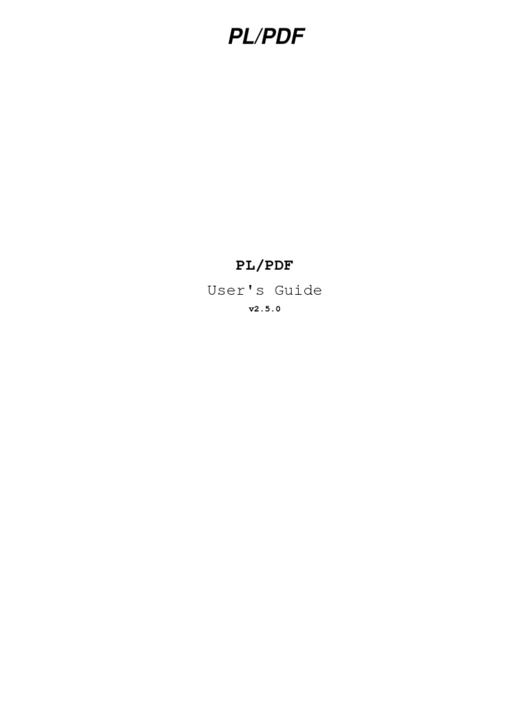 PLPDF Package v250 | PDF | Parameter (Computer Programming) | Typefaces