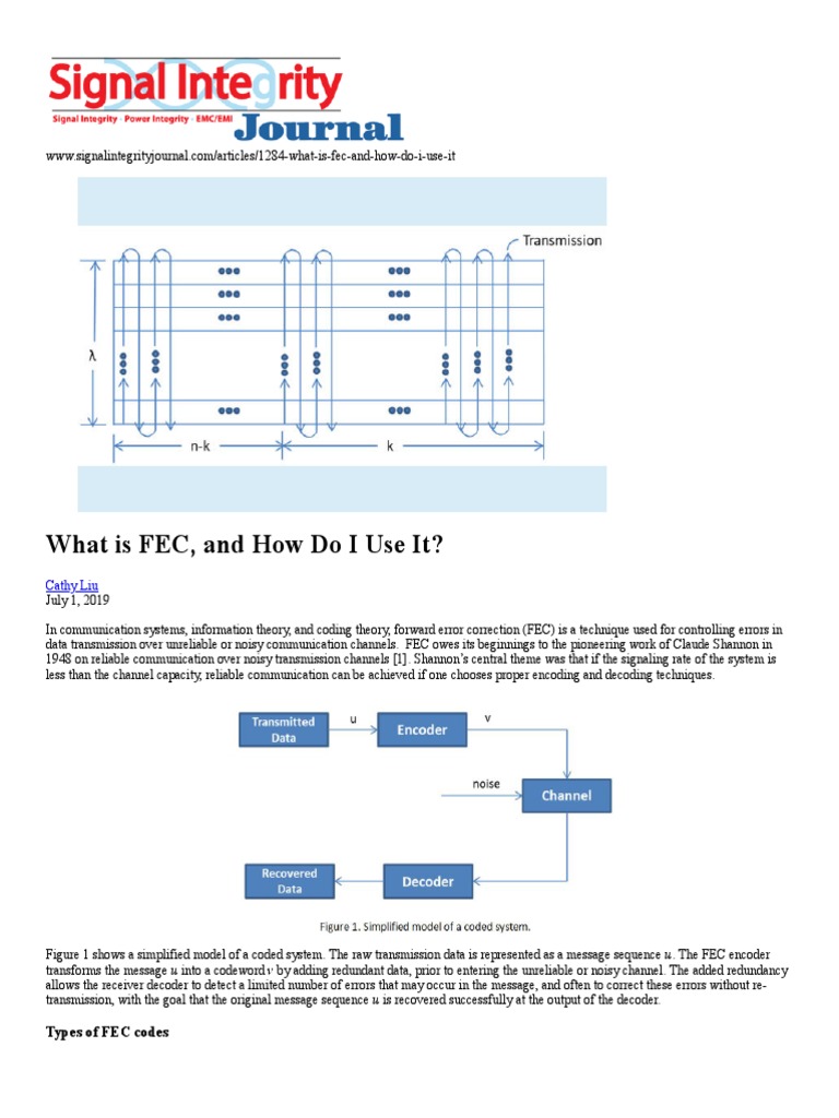 Understanding FEC in Networking | PDF | Code | Low Density Parity Check ...