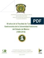 55. 60 años de la Facultad de Turismo y Gastronomía de la Universidad Autónoma del Estado de México