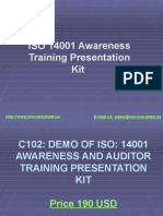 ISO 14001 Awareness Training Presentation Kit: E-Mail Us: Sales@isoconsultant - Us