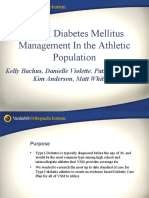 Type I Diabetes Mellitus Management in The Athletic Population