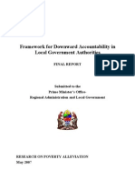 Framework of Downward Accountability in Local Governance Tanzania