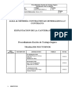 Procedimiento de trabajo seguro nocturno