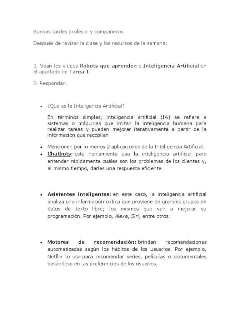 Aplicaciones y impacto de la IA | PDF | Inteligencia artificial ...