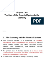Chapter One The Role of The Financial System in The Economy