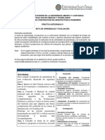 Ruta de Aprendizaje y Evaluación de PRACTICA INTEGRADA 4 2020