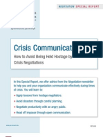 Crisis Communication: How To Avoid Being Held Hostage by Crisis Negotiations