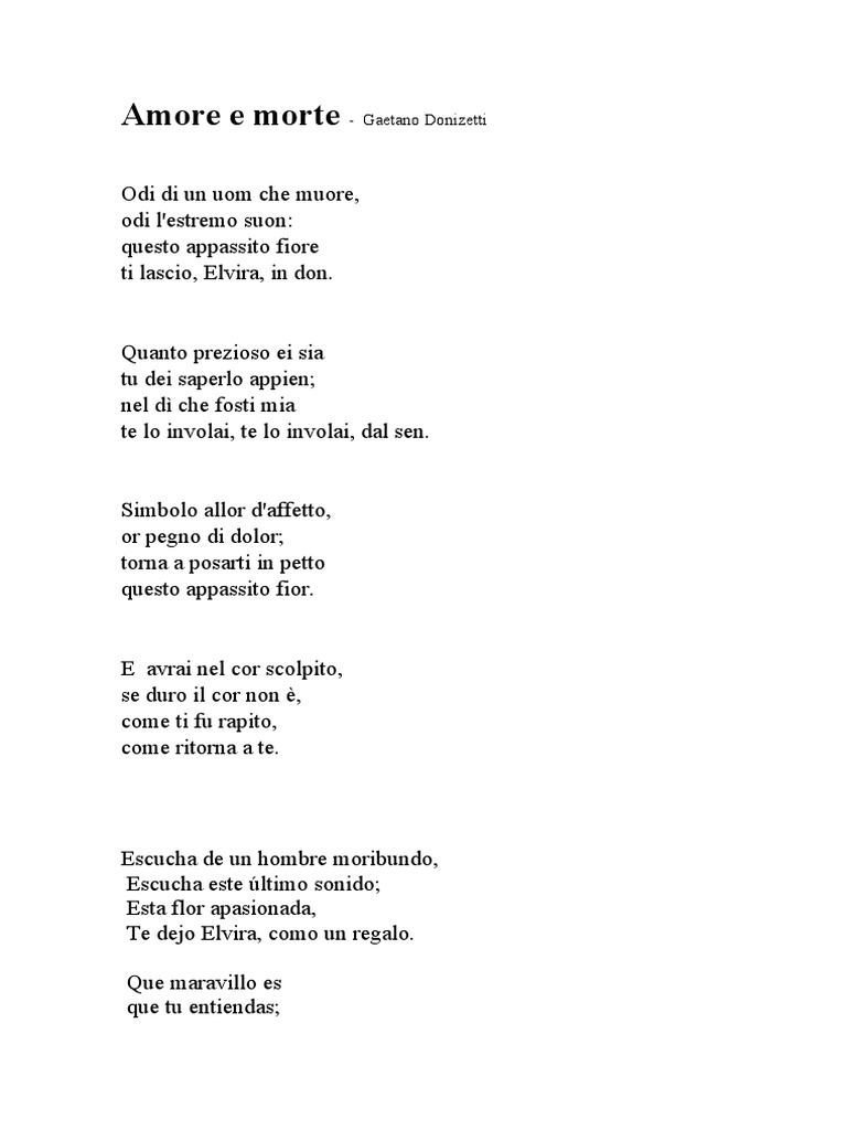 Amore e Morte (G.donizetti) PDF