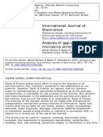 International Journal of Electronics: To Cite This Article: Ashish Asthana & Babau R. Vishvakarma (2001) Analysis of Gap