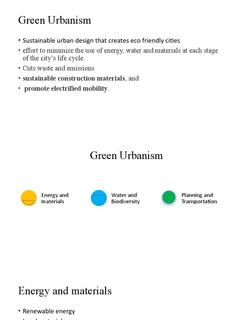 Principles of Green Urbanism Explained | PDF | Sustainability | Green ...