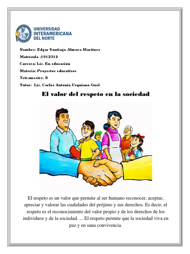 Ts1 - Programacion Sobre El Valor Del Respeto en La Sociedad | PDF ...