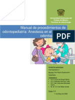 Anestesia en El Paciente Odontopediátrico