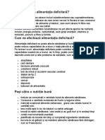 Ce Cauzează o Alimentație Deficitară