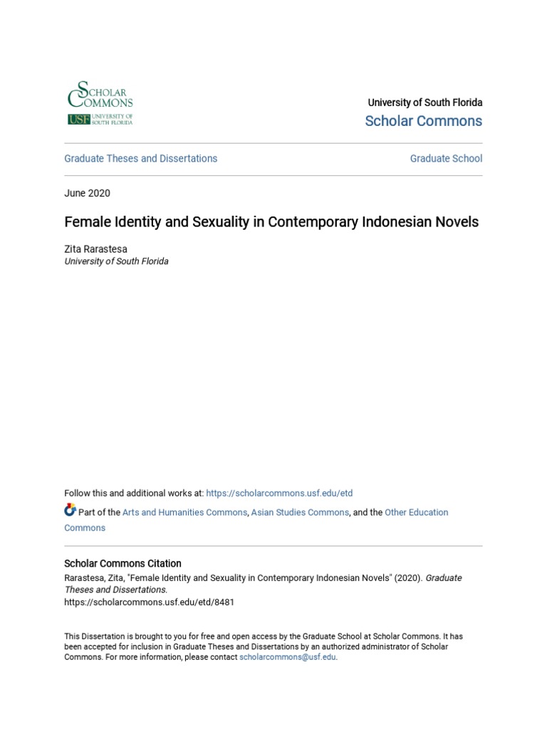 Female Identity and Sexuality in Contemporary Indonesian Novels PDF Feminism Gender Studies image