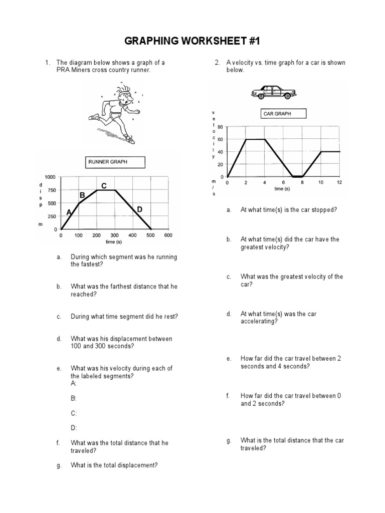 Graphing Motion and Velocity Worksheet | PDF | Speed | Velocity