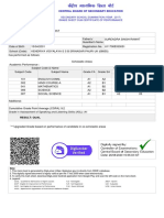 CBSE Class 10 Marksheet