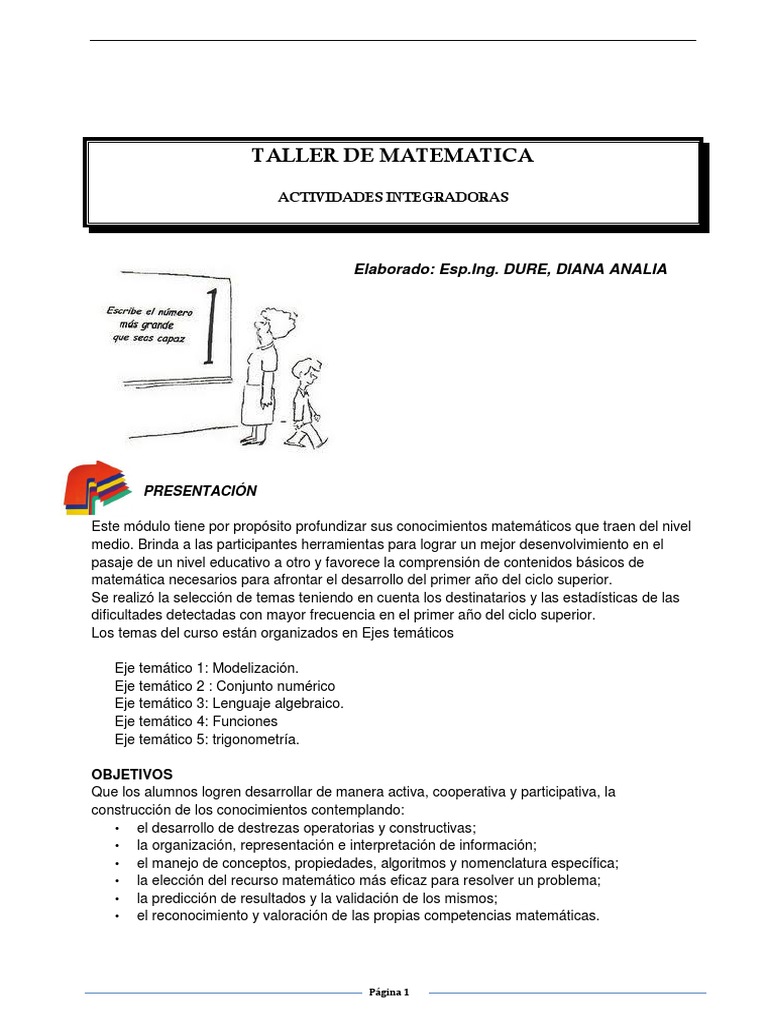 Taller de Matematica | PDF | Ecuaciones | Modelo matemático