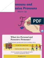 t2 e 3959 Year 4 Pronouns and Possessive Pronouns Warmup Powerpoint Ver 1