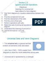 Section 2.3 Venn Diagrams and Set Operations