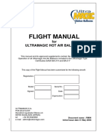 Flight Manual: For Ultramagic Hot Air Balloons