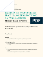 Pagbasa at Pagsuri PDF