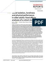 Social Isolation, Loneliness and Physical Performance in Older Adults: Fixed Effects Analyses of A Cohort Study