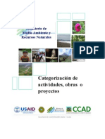 Categorización ambiental de proyectos