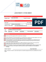 Assignment Cover Sheet: Student Details