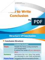 Week5 - How To Write Conclusion Parallelism