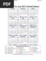 2011 Calendar