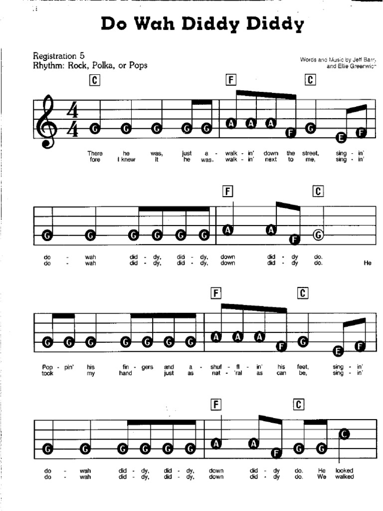 Do Wah Diddy Diddy PDF