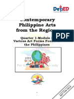 Contemporary Philippine Arts From The Regions: Quarter 1-Module 2 Various Art Forms Found in The Philippines