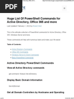 Huge List of Powershell Commands For Active Directory, Office 365 and More