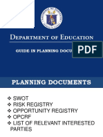 Guide in Crafting The Planning Documents