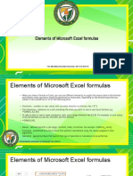 Lecture 17 - Elements of Microsoft Excel Formulas