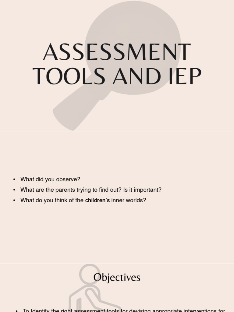 Special Education Assessment Tools Guide | PDF | Educational Assessment ...