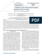 Development and Validation of The International Students Adjustment Scale in Turkey