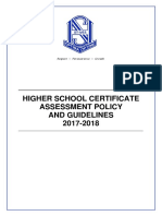 Higher School Certificate Assessment Policy and Guidelines 2017-2018