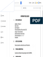 Informe Psicológico CUMANIN (Ejemplo) - Psicología - Psicología Social - Psicología Clínica - Udocz