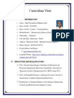 Curriculum Vitae: Personal Information