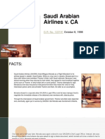 Saudi Arabian Airlines vs CA