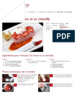 Mousse à la fraise et sa chantilly - Recette de cuisine avec photos - MeilleurduChef.com