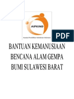 Bantuan Kemanusiaan Bencana Alam Gempa Bumi Sulawesi Barat