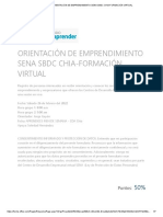 Orientación de Emprendimiento Sena SBDC Chia-Formación Virtual